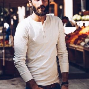 Cream Tan Henley Men’s